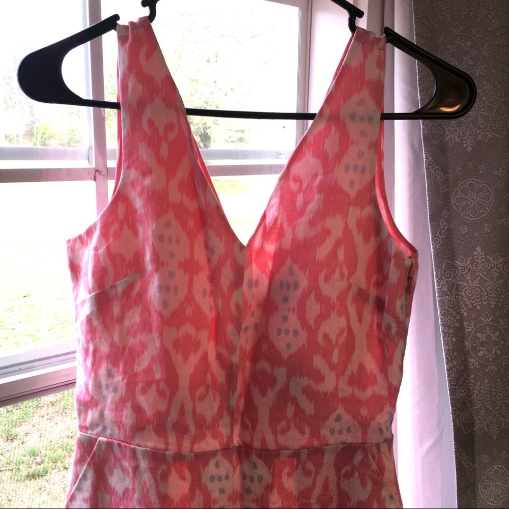Gap Sleeveless Pink Pattern Two Pocket Dress